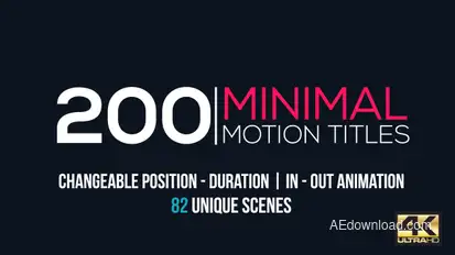 Minimal Motion Titles Pack Video Displays template preview