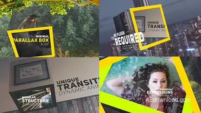 Minimal Parallax Box Video Displays template preview