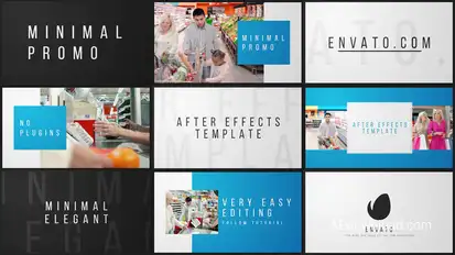 Minimal Promo Video Displays template preview
