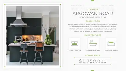 Minimal Real Estate Slides Video Displays template preview