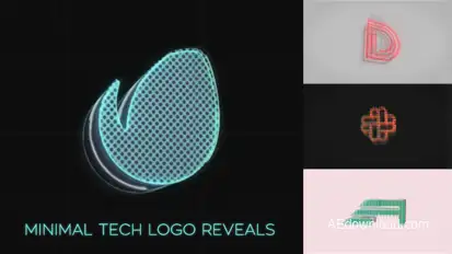 Minimal Tech Logo Reveals Video Displays template preview