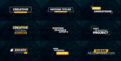 Minimal Titles 02 Video Displays template preview