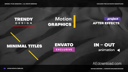 Minimal Titles Animation X Titles template preview