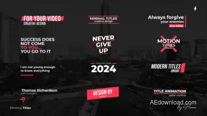 Minimal Titles - PP Premiere Pro template preview