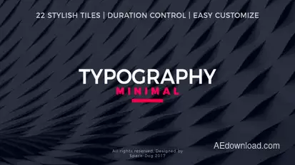 Minimal Typography Video Displays template preview