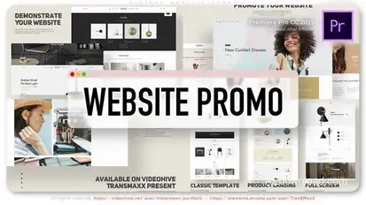 Minimal Website Promo Premiere Pro template preview