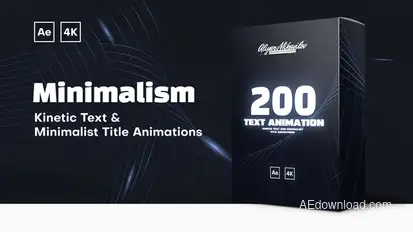 Minimalism | Kinetic Text Animations & Minimal Animated Titles Video Displays template preview