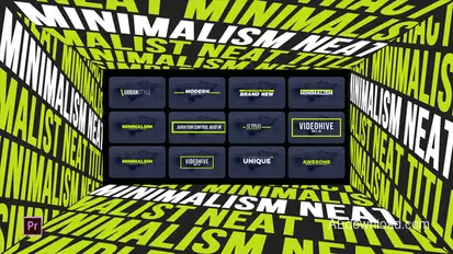 Minimalism Neat Titles | Premiere Pro Premiere Pro template preview