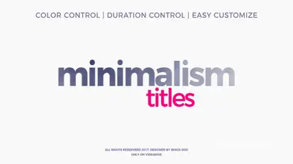 Minimalism Titles Video Displays template preview