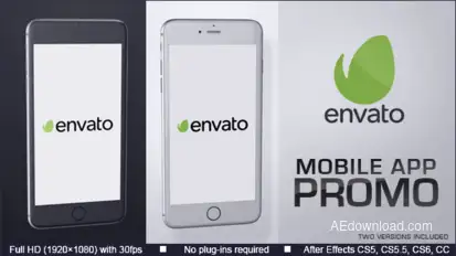 Mobile App Promo Video Displays template preview