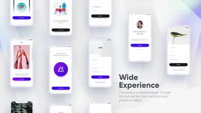 Mobile App Promo Mockup Video Displays template preview