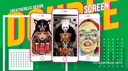 Mobile App Ui Promo Video Displays template preview
