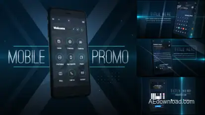 Mobile Application Promo Video Displays template preview