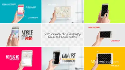 Mobile Display For App Promo Video Displays template preview