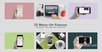 Mock-Up Real Footage Mobile and Laptop Video Displays template preview