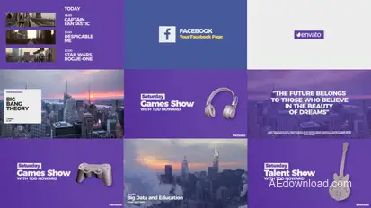 Modern Broadcast Pack Video Displays template preview