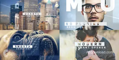 Modern Elegant Opener Video Displays template preview