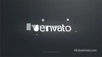 Modern Glitch Logo Video Displays template preview