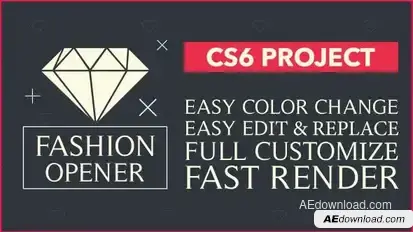 Modern Glitch Opener Video Displays template preview