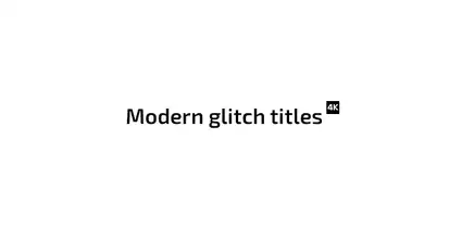 Modern Glitch Titles Video Displays template preview