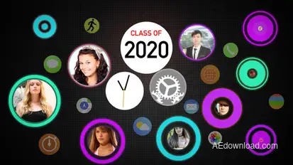 Modern Graduation Album Video Displays template preview