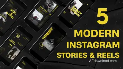 Modern Instagram Stories and Reels PrPro Premiere Pro template preview