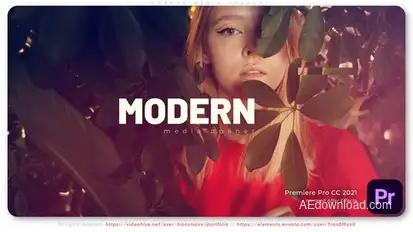 Modern Media Opener Premiere Pro template preview