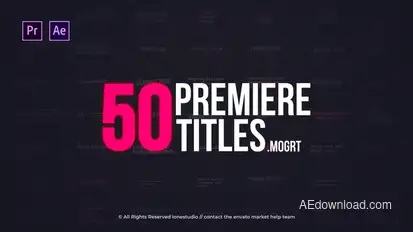 Modern Minimal Titles Video Displays template preview