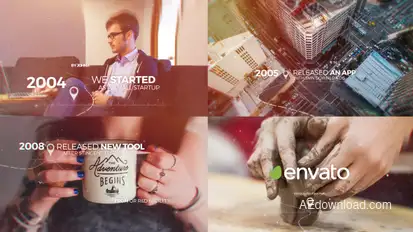 Modern Parallax Timeline Slideshow Video Displays template preview