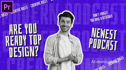 Modern Podcast Promo MOGRT for Premier Pro Premiere Pro template preview