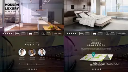 Modern Real Estate Video Displays template preview