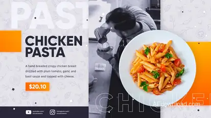 Modern Restaurant Promo Video Displays template preview
