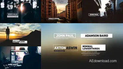 Modern Simple Lower Third Video Displays template preview