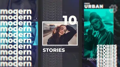 Modern Stories Video Displays template preview