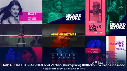 Modern Titles - Instagram Stories Typo Opener Video Displays template preview