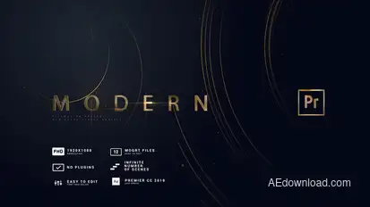 Modern Titles | Golden Circles MOGRT Premiere Pro template preview