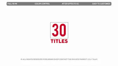 Modern Titles II Video Displays template preview