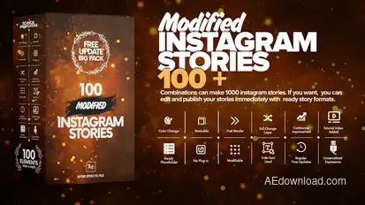 Modified Instagram Stories Video Displays template preview