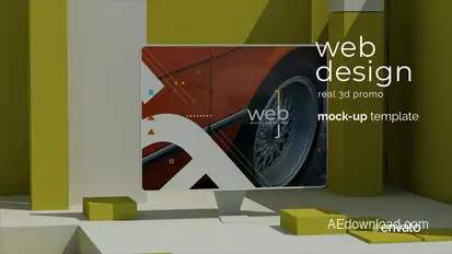 Monitor MockUp Premiere Pro template preview