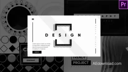 Monochrome Typography Video Displays template preview
