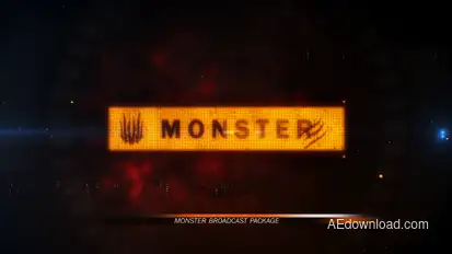 Monster Broadcast Package Video Displays template preview
