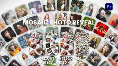 Mosaic Intro | carousel | carousel Slideshow Premiere Pro template preview