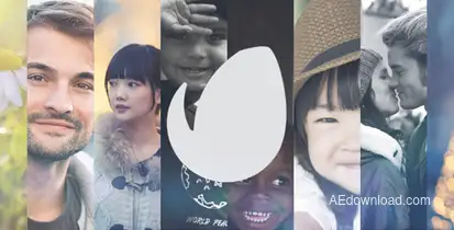 Mosaic Logo Reveal Video Displays template preview