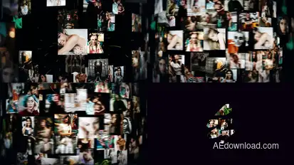 Mosaic Logo Reveal Premiere Pro template preview