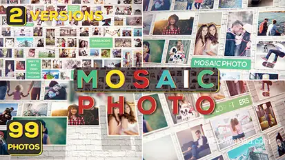 Mosaic Photo Video Displays template preview