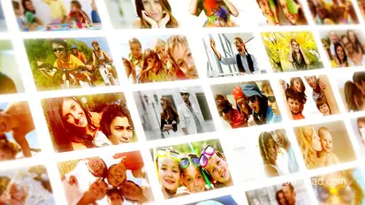 Mosaic Photo Reveal Video Displays template preview