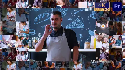 Mosaic Slice Vlog Logo Opener – Premiere Premiere Pro template preview