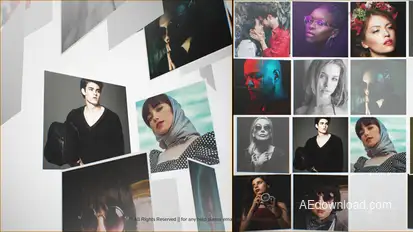 Mosaic Tiles Logo Reveal Premiere Pro template preview