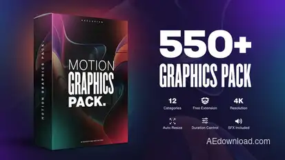 Motion Graphics Pack // 550+ Animations Pack Video Displays template preview