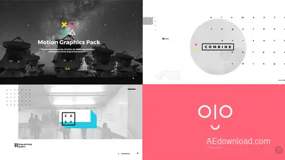 Motion Graphics Pack Video Displays template preview
